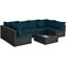 7-Pieces Modern Patio Wicker Conversation Set with Cushions Design and Adjustable for Garden-Poolside